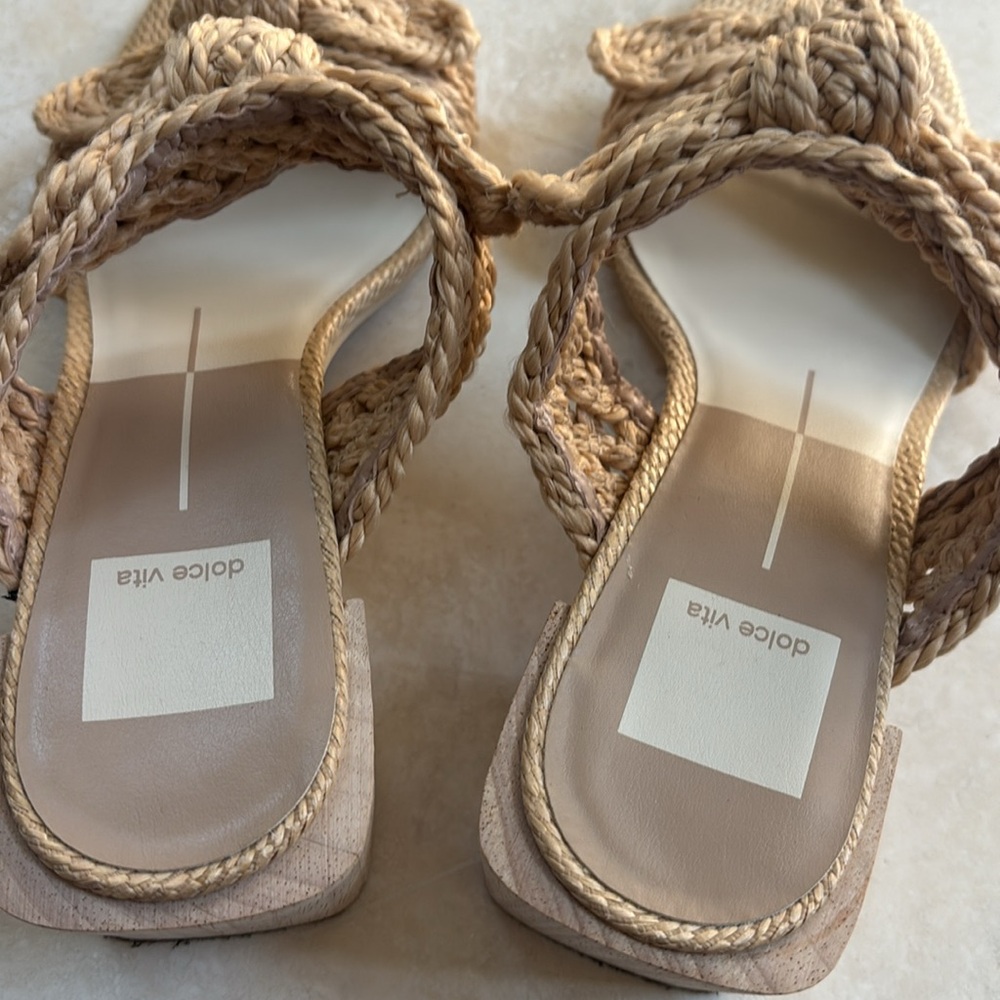 Dolce Vita Tan Braided Sandals - Picture 4 of 6